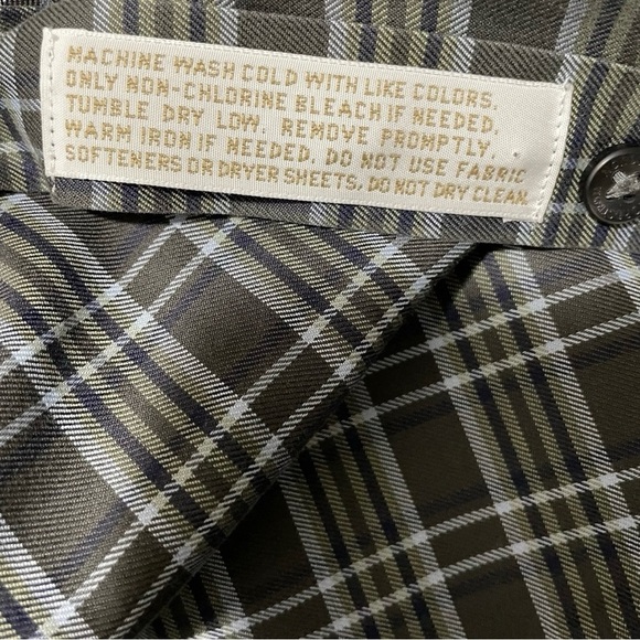 Nordstrom Men’s XL Short Sleeve Plaid Shirt Wrinkle-Resistant Green - Picture 3 of 7